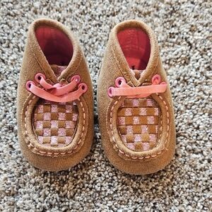 Brown and Pink Kids Shoes